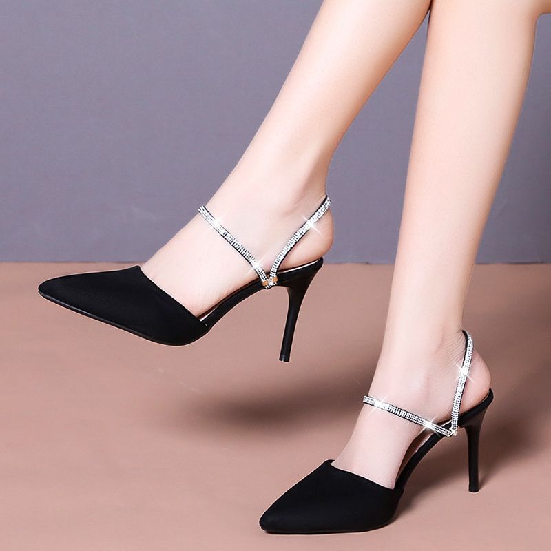 Double Strap Point Toe Two Way Wear Heeled Sandals | Check Out ...
